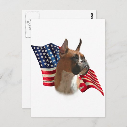 Boxer Flag Postkarte (Vorne/Hinten)