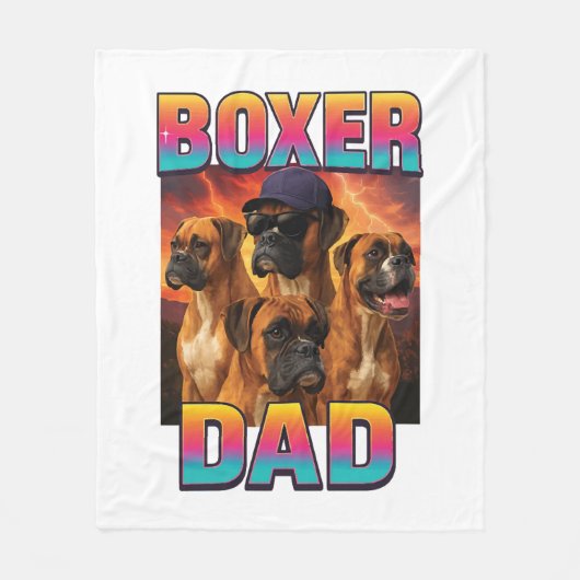 Boxer Fleecedecke (Vorderseite)