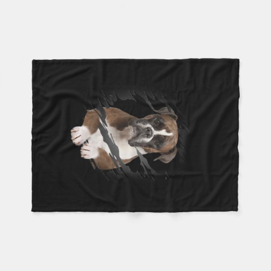 Boxer Fleecedecke (Vorderseite (Horizontal))