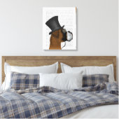 Boxer, formaler Hund und Hut Leinwanddruck (Insitu (Schlafzimmer))