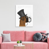Boxer, formaler Hund und Hut Leinwanddruck (Insitu (Wohnzimmer))