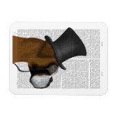 Boxer, formaler Hund und Hut Magnet (Horizontal)