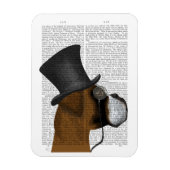 Boxer, formaler Hund und Hut Magnet (Vertikal)