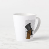 Boxer, formaler Hund und Hut Milchtasse (Rechte Ecke)