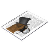 Boxer, formaler Hund und Hut Notizblock (Linke Seite)