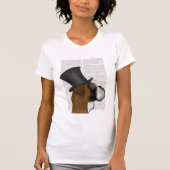 Boxer, formaler Hund und Hut T-Shirt (Vorderseite)