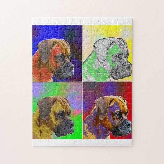 Boxer-Foto-Puzzlespiel mit Geschenkboxen Puzzle (Vertikal)