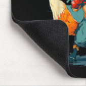 Boxer Fox With Boxing Gloves Kickboxing Funny Boxi Mousepad (Ecke)