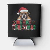 Boxer - Frohe Weihnachts-Hunde Oversifizierter T - Dosenkühler (Vorderseite)