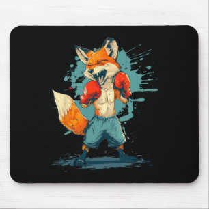 Boxer Fuchs Mit Boxhandschuhen Kickboxen Lustiger  Mousepad