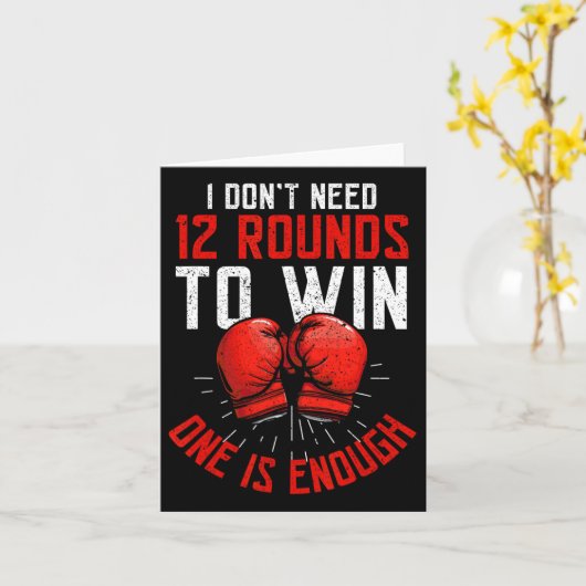 Boxer Funny Boxing Karte (Gelbe Blume)