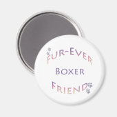 Boxer Furever Magnet (Vorderseite/Rückseite)