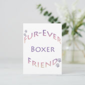 Boxer Furever Postkarte (Stehend Vorderseite)