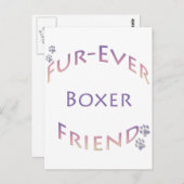 Boxer Furever Postkarte (Vorne/Hinten)