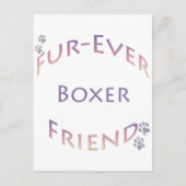 Boxer Furever Postkarte (Vorderseite)