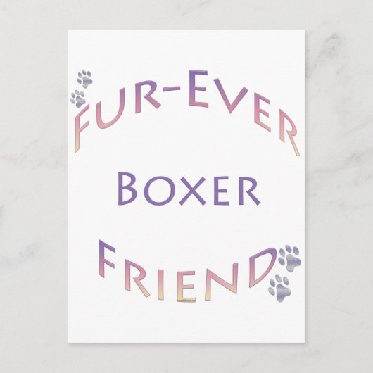 Boxer Furever Postkarte (Vorderseite)