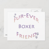 Boxer Furever Postkarte (Vorne/Hinten)