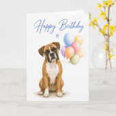 Boxer Geburtstag Karte (Gelbe Blume)