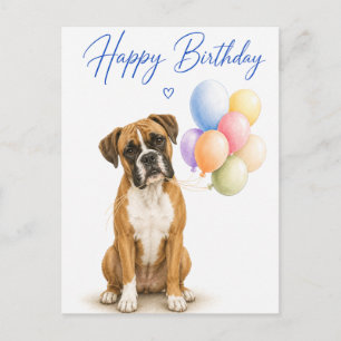 Boxer Geburtstag Postkarte