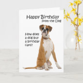 Boxer-Geburtstags-Karte Karte (Gelbe Blume)