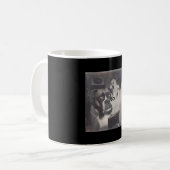 Boxer-Geist lustiger Halloween-Schreckhund spooky Kaffeetasse (Vorderseite Links)