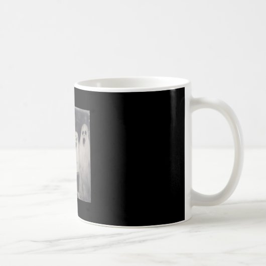 Boxer-Geist lustiger Halloween-Schreckhund spooky Kaffeetasse (Rechts)