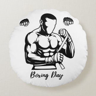 BOXER GESCHENK FÜR MÄNNER RUNDES KISSEN