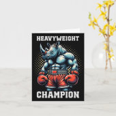 Boxer Geschenk Heavyweight Champion Rhino Boxing Karte (Gelbe Blume)