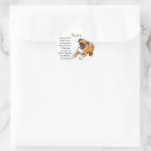 Boxer Geschenke Runder Aufkleber (Tasche)