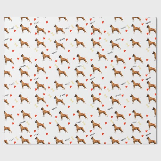 Boxer Geschenkpapier (Flach)