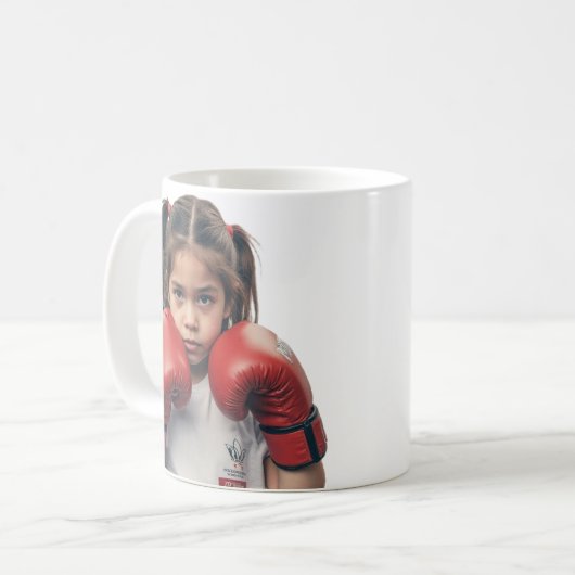 boxer girl mug kaffeetasse (Vorderseite Links)