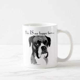 Boxer-glückliches Gesicht Kaffeetasse
