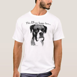 Boxer-glückliches Gesicht T-Shirt