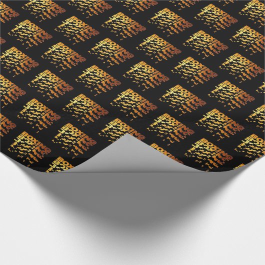 Boxer Grafik-Word-Kunst Geschenkpapier (Ecke)