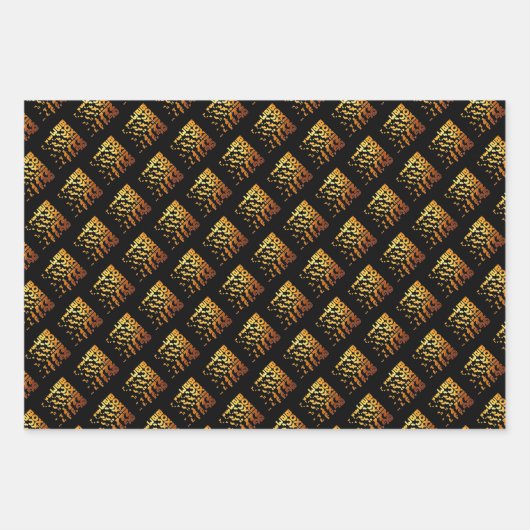 Boxer Grafik-Word-Kunst Geschenkpapier Set (Vorderseite 3)