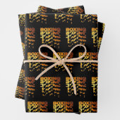 Boxer Grafik-Word-Kunst Geschenkpapier Set (Beispiel)