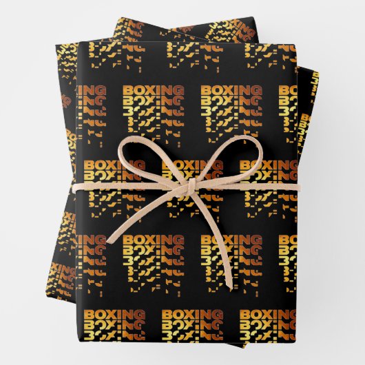 Boxer Grafik-Word-Kunst Geschenkpapier Set (Beispiel)