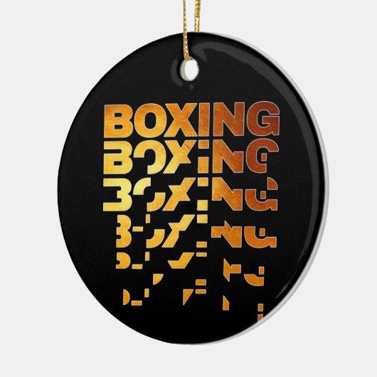 Boxer Grafik-Word-Kunst Keramik Ornament (Links)
