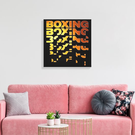 Boxer Grafik-Word-Kunst Leinwanddruck (Insitu (Wohnzimmer))