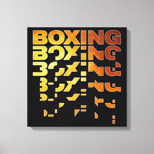 Boxer Grafik-Word-Kunst Leinwanddruck (Vorderseite)