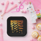 Boxer Grafik-Word-Kunst Pappteller (Party)