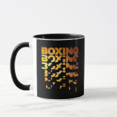 Boxer Grafik-Word-Kunst Tasse (Links)