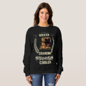 Boxer Grandma Like A Normal Grandma Only Cooler    Sweatshirt (Vorne ganz)