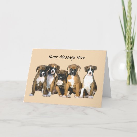 Boxer Greeting Card Dankeskarte (Vorderseite)