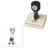 Boxer große Briefmarke aus Gummi mit Griff Gummistempel (Stempel)