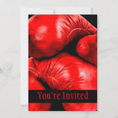Boxer Grunge Stil Einladung (Vorderseite)