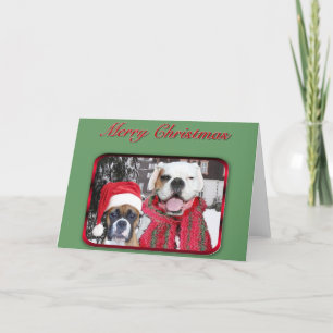 Boxer-Grußkarte der frohen Weihnachten