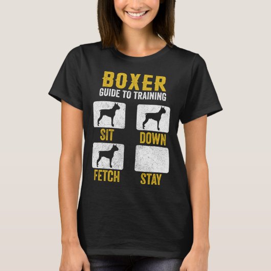 Boxer Guide To Training  Dog Mom Dad  Owners T-Shirt (Vorderseite)