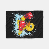 Boxer-Gummiente mit Boxhandschuhen Kickboxen Fu Fleecedecke (Vorderseite (Horizontal))