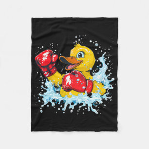 Boxer-Gummiente mit Boxhandschuhen Kickboxen Fu Fleecedecke